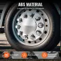 VEVOR Front Axle Wheel Covers, Dome Axle Cover for Semi Truck, ABS Electroplate Rust-Resistant Lug Nut Covers, Universal Fit, In