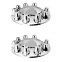 Front Axle Wheel Covers, Dome Axle Cover for Semi Truck, ABS Electroplate Rust-Resistant Lug Nut Covers, Universal Fit, Installa
