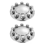 Front Axle Wheel Covers, Dome Axle Cover for Semi Truck, ABS Electroplate Rust-Resistant Lug Nut Covers, Universal Fit, Installa