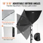 VEVOR Softbox Lighting Kit 40x40 cm / 16x16 tommer 3000-6500K Justerbar til optagelse