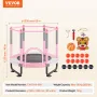 60" børnetrampolin, 5FT indendørs udendørs trampolin