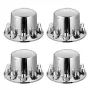VEVOR Rear Axle Wheel Covers, Dome Axle Cover for Semi Truck, ABS Electroplate Rust-Resistant Lug Nut Covers, Universal Fit, Ins