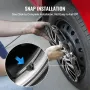 Wheel Rim Cover Hubcaps, 16 in Diameter, Sturdy & Durable Scratch-Resistant Hubcap with Snap & Valve Nozzle Hole, ABS & PC Hubca