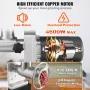 Heavy Duty Electric Meat Grinder 449.5 kg/H Capacity 1100W & Sausage Stuffer