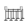 8 PCS Stanchion Post med 4 udtrækkelige bælter og 2 tegn indehavere Hollow Base
