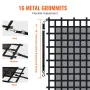 Cargo Net, 120 in x 105 in, Heavy Duty Truck Cargo Net for Truck Bed, 4 Adjustable Straps with Carabiners & S-Hooks, Wear-resist
