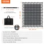 Cargo Net, 120 in x 105 in, Heavy Duty Truck Cargo Net for Truck Bed, 4 Adjustable Straps with Carabiners & S-Hooks, Wear-resist