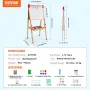 VEVOR Art Easel for Kids, 3-in-1 Wooden Double-Sided Kid's Art Easel with Magnetic Whiteboard, Chalkboard & Paper Roll, Adjustab