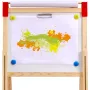 Art Easel for Kids, 3-in-1 Wooden Double-Sided Kid's Art Easel with Magnetic Whiteboard, Chalkboard & Paper Roll, Adjustable Sta