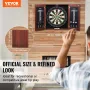 VEVOR Dartboard and Cabinet Set, Ready-to-Play Bundle Official Size Dartboard Cabinet, Steel Tip Dart Hideaway Cabinet, Features