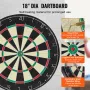 Dartboard and Cabinet Set, Ready-to-Play Bundle Official Size Dartboard Cabinet, Steel Tip Dart Hideaway Cabinet, Features Easy 