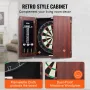 VEVOR Dartboard and Cabinet Set, Ready-to-Play Bundle Official Size Dartboard Cabinet, Steel Tip Dart Hideaway Cabinet, Features