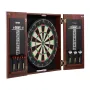 Dartboard and Cabinet Set, Ready-to-Play Bundle Official Size Dartboard Cabinet, Steel Tip Dart Hideaway Cabinet, Features Easy 