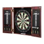 Dartboard and Cabinet Set, Ready-to-Play Bundle Official Size Dartboard Cabinet, Steel Tip Dart Hideaway Cabinet, Features Easy 