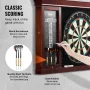Dartboard and Cabinet Set, Ready-to-Play Bundle Official Size Dartboard Cabinet Set, Steel Tip Dart Cabinet, Features Easy Assem