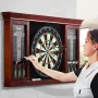 VEVOR Dartboard and Cabinet Set, Ready-to-Play Bundle Official Size Dartboard Cabinet Set, Steel Tip Dart Cabinet, Features Easy