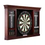 Dartboard and Cabinet Set, Ready-to-Play Bundle Official Size Dartboard Cabinet Set, Steel Tip Dart Cabinet, Features Easy Assem