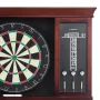 Dartboard and Cabinet Set, Ready-to-Play Bundle Official Size Dartboard Cabinet Set, Steel Tip Dart Cabinet, Features Easy Assem