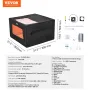 Laser Engraver Enclosure, 800 x 800 x 500 mm(31.5 x 31.5 x 19.6"), Dual-Direction Viewing, Flame Retardant and Fireproof Protect