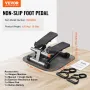 VEVOR Stair Stepper, Mini Stepper for Exercise at Home, Hydraulic Fitness Stepper with Resistance Bands, Full Body Workout Cardi