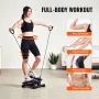 VEVOR Stair Stepper, Mini Stepper for Exercise at Home, Hydraulic Fitness Twist Stepper with Resistance Bands, Full Body Workout
