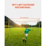 VEVOR Portable Soccer Goal, 12x6 ft Adults Kids Backyard Soccer Net, Large Practice Soccer Net, Steel Fiberglass Structure Train