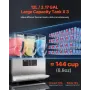 VEVOR Commercial Slushy Machine, 12Lx3 Triple Tank Frosne Drink Machine, 144 kopper rustfrit stål Margarita Smoothie Frozen Drin