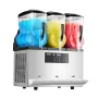 Commercial Slushy Machine, 12Lx3 Triple Tank Frozen Drink Machine, 144 Cups Stainless Steel Margarita Smoothie Frozen Drink Make