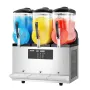 Commercial Slushy Machine, 12Lx3 Triple Tank Frozen Drink Machine, 144 Cups Stainless Steel Margarita Smoothie Frozen Drink Make