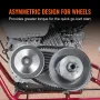 VEVOR drivkobling, 2-8 HK motor, 2000 o/min højstyrke drivkobling med asymmetrisk designede hjul og robust gummirem, Stur