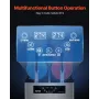 Commercial Slushy Machine, 12Lx2 Double Tank Frozen Drink Machine, 96 Cups Stainless Steel Margarita Smoothie Frozen Drink Maker