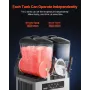 VEVOR Commercial Slushy Machine, 12Lx2 Double Tank Frozen Drink Machine, 96 Cups Stainless Steel Margarita Smoothie Frozen Drink