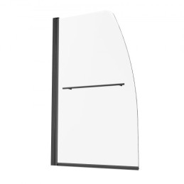 Frameless Bathtub Shower Door 34 in. W x 55 in. H 180Â° Rotatable Door