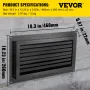 Crawl Space Flood Vent Foundation Flood Vent 8" Højde x 16"