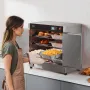Hot Box Food Warmer, 4-Tier Concession Warmer with Water Tray, 4 Pans, Double-door and Adjustable Shelves, Stainless Steel Food 