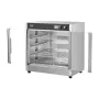 Hot Box Food Warmer, 4-Tier Concession Warmer with Water Tray, 4 Pans, Glass Double-door and Adjustable Shelves, Stainless Steel