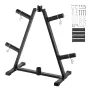 VEVOR Weight Plate Rack, A Frame Weight Plate Tree for 2-Inch Weight Plates, Standard Weight Plate Tree, 300 lbs Load Capacity W