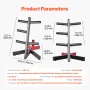 Weight Plate Rack, L Frame Weight Plate Tree for 2-Inch Weight Plates, Standard Weight Plate Tree, 500 lbs Load Capacity Weight 