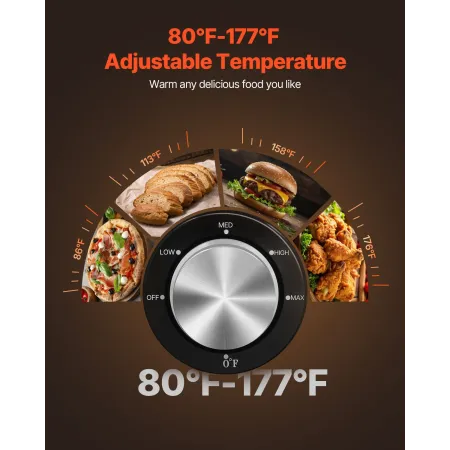 VEVOR Hot Box Madvarmer, 16-lags stor koncessionsvarmer med vandbakke, enkeltdørs glas og justerbare hylder, rustfri