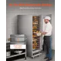 Hot Box Food Warmer, 16-Tier Large Concession Warmer with Water Tray, Glass Single-door and Adjustable Shelves, Stainless Steel 