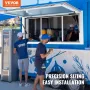 Concession Window for Food Truck, 36"x24" Aluminum Alloy Service Window, Up to 85 Degrees Serving Window with 2 Sliding Windows 