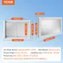 Concession Window for Food Truck, 36"x24" Aluminum Alloy Service Window, Up to 85 Degrees Serving Window with 2 Sliding Windows 