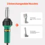 VEVOR varmluftsplastsvejser, 1600 W varmluftspistol, 122-1112℉ PVC TPO Vinyl varmepistol svejsebrænder, plastsvejsetag