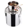 Alcohol Still, 5 Gal / 19 L Stainless Steel Water Alcohol Distiller with Copper Coil, Home Brewing Refining Fermentation Kit wit
