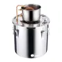 Alcohol Still, 8 Gal / 30 L Stainless Steel Water Alcohol Distiller with Copper Coil, Home Brewing Refining Fermentation Kit wit