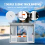 Concession Window for Food Truck, 48"x36" Aluminum Alloy Service Window, Up to 85 Degrees Serving Window with 4 Sliding Windows 