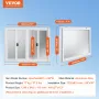 Concession Window for Food Truck, 48"x36" Aluminum Alloy Service Window, Up to 85 Degrees Serving Window with 4 Sliding Windows 