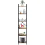 VEVOR Metal Bookshelf, 6-Tier Industrial Bookcase, Tall Narrow Rustic Vintage Storage Bookshelf with Open Shelves, Freestanding 
