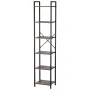 VEVOR Metal Bookshelf, 6-Tier Industrial Bookcase, Tall Narrow Rustic Vintage Storage Bookshelf with Open Shelves, Freestanding 