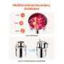 Alcohol Still, 5 Gal / 19 L Stainless Steel Water Alcohol Distiller with Copper Coil for Fast Cooling, Dual Condenser Distiller 